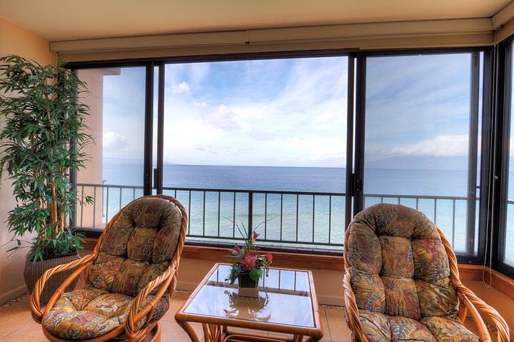 Bedroom Corner Oceanfront  808 Maui Vacation Rentals