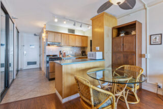 Dining area and kitchen