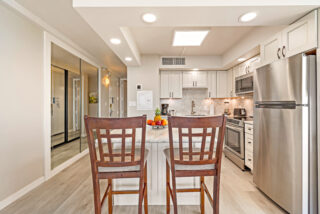 Kitchen counter. Unit fully air conditioned w/doors closed.