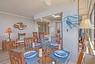 Looking from dining area to kitchen counter